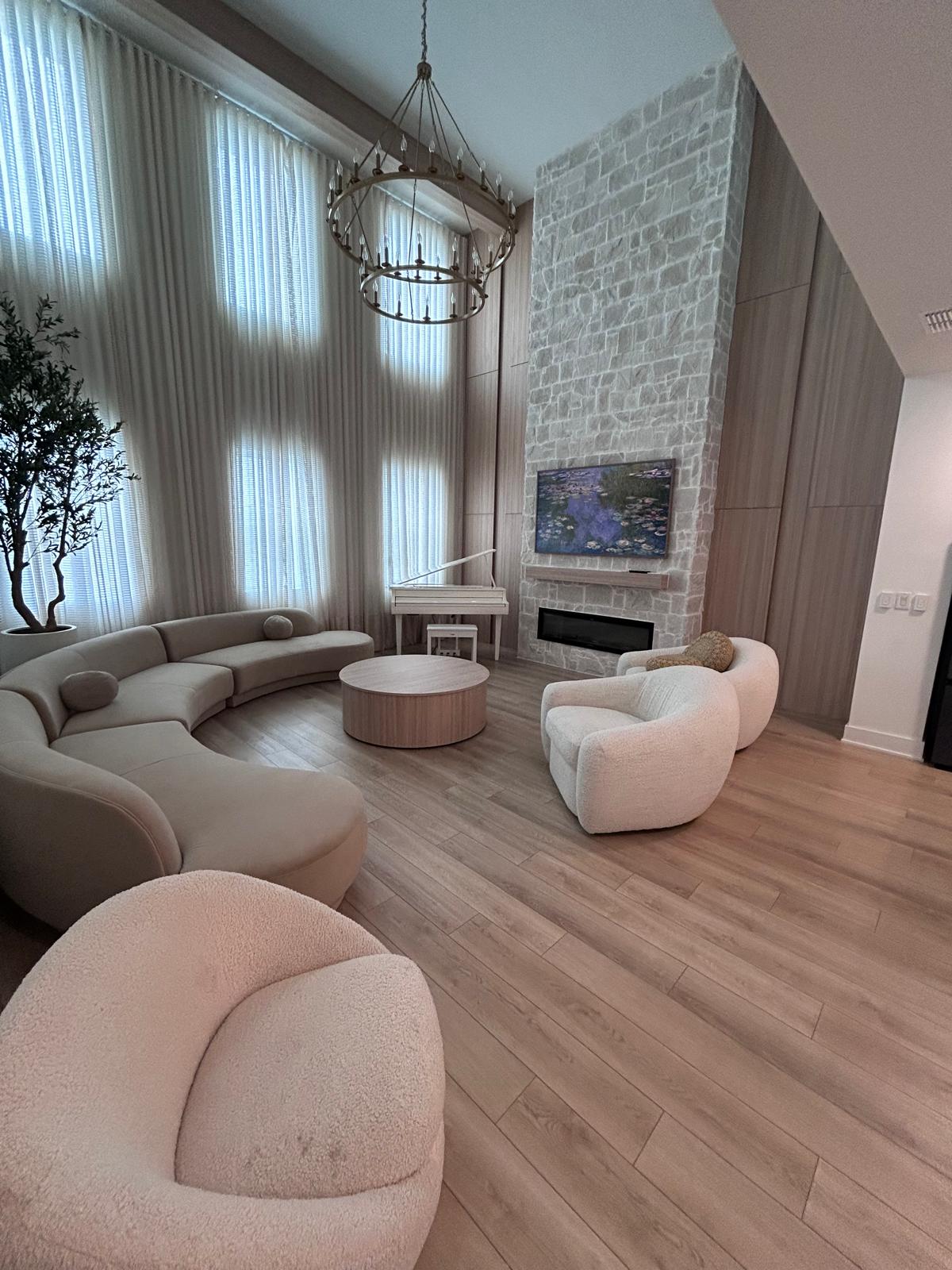 Stone Fireplace & Media Wall — view 2
