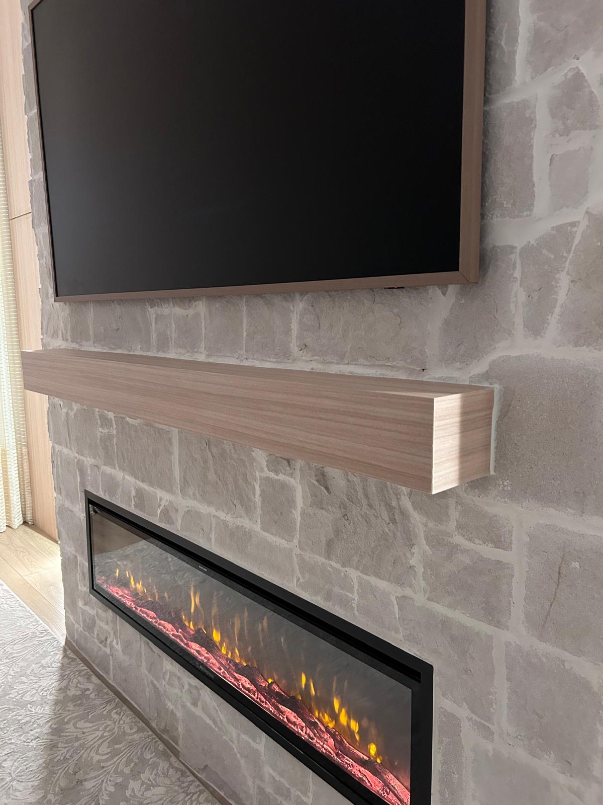 Stone Fireplace & Media Wall — view 7