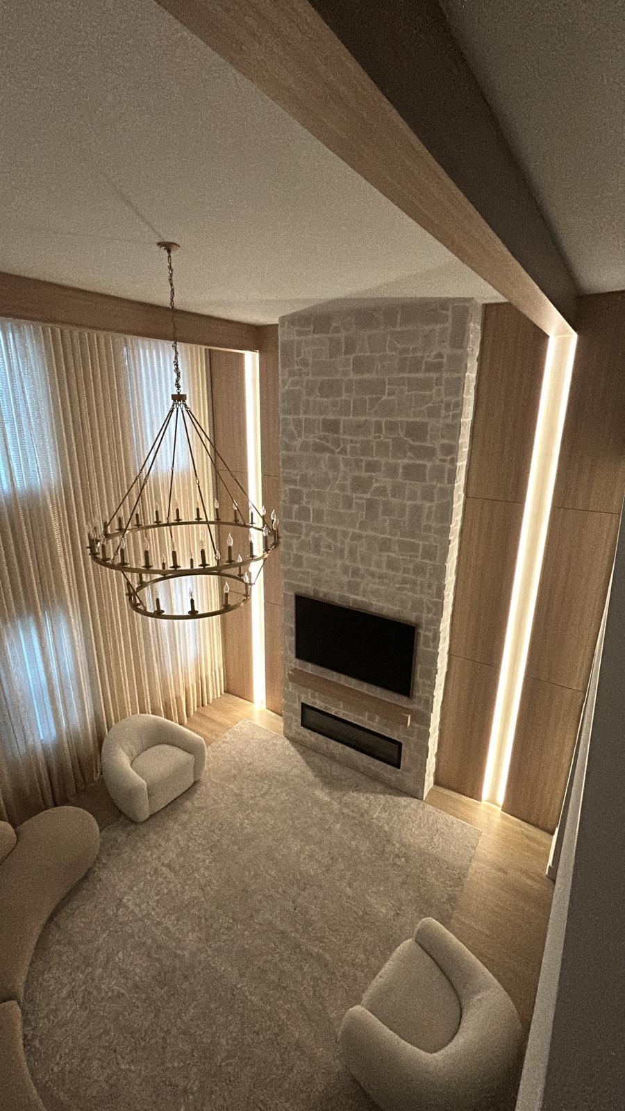 Stone Fireplace & Media Wall — view 10