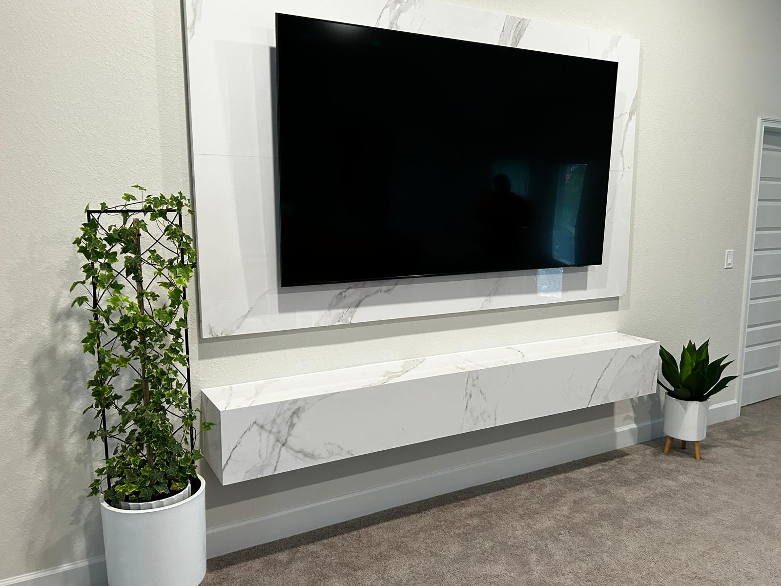 Floating Marble TV Console